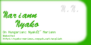 mariann nyako business card